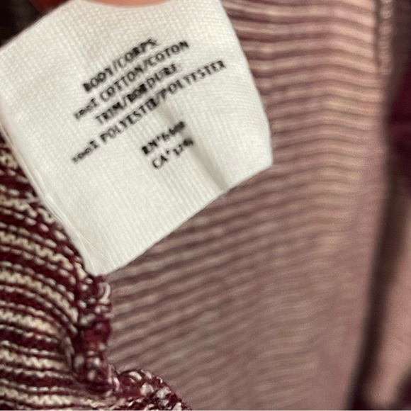 anthropologie guinevere cardigan Sweater Ruffles Stripes Red White Boho Casual - Picture 5 of 9